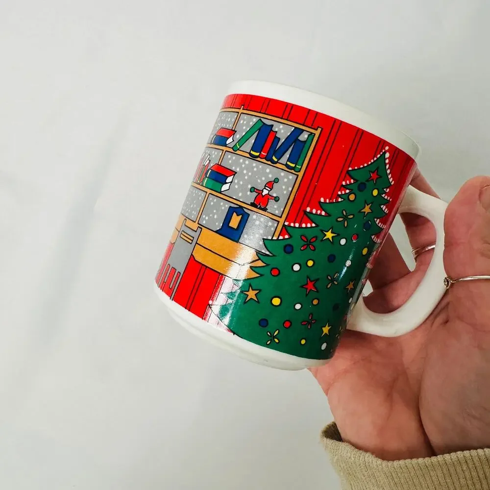 Vintage 1983 Master Craft Stoneware Santa Claus Christmas Holiday Coffee Cup
